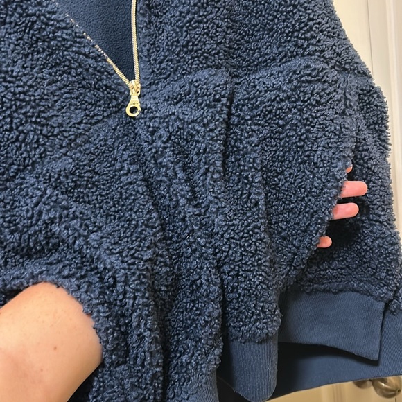Joy Lab Women's Sherpa Pull Over Half Zip Long Sleeve Sweater - Picture 6 of 11